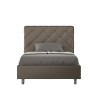 Gestoffeerd twijfelaar bed 120x200 Frans met opbergruimte Priya P1 Model